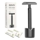 Lâmina de segurança ZOMCHI Double Edge com suporte + 10 lâminas pretas
