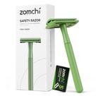 Lâmina de segurança ZOMCHI feminina com 5 lâminas, verde samambaia reutilizável