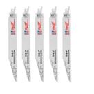Lâmina serra sabre 9" 8d uso geral com 05 peças 48-00-5706 milwaukee Lâmina serra sabre 9" 8d uso geral com 05 peças 48-00-5706 milwaukee