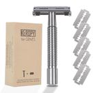 Lâmina única de barbear Keropy Double Edge para homens/mulheres