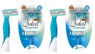 Lâminas de barbear BIC Soleil Comfort de 4 lâminas descartáveis para mulheres x6
