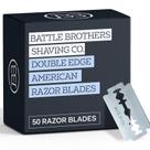 Lâminas de barbear de segurança Double Edge Battle Brothers x50
