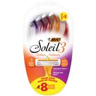Lâminas de barbear descartáveis BIC Soleil SMOOTH COLORS para mulheres, 8 peças
