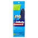 Lâminas de barbear descartáveis Gillette Sensor 2 Pivot 12 ct