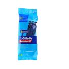 Lâminas de barbear descartáveis Gillette Sensor2 12 unidades de revestimento de cromo Lâminas de barbear descartáveis Gillette Sensor2 12 unidades de revestimento de cromo