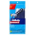 Lâminas de barbear descartáveis Gillette Sensor2 para homens 18 unidades Lâminas de barbear descartáveis Gillette Sensor2 para homens 18 unidades