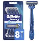 Lâminas de barbear descartáveis Gillette Sensor3 Comfort para homens 8 unidades Lâminas de barbear descartáveis Gillette Sensor3 Comfort para homens 8 unidades