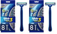 Lâminas de barbear descartáveis Gillette Sensor3 Simple Masculinas x8 (x2) Lâminas de barbear descartáveis Gillette Sensor3 Simple Masculinas x8 (x2)