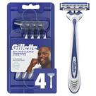 Lâminas de barbear descartáveis Gillette SkinGuard para homens, 4 unidades