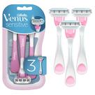 Lâminas de barbear descartáveis Gillette Venus Sensitive para mulheres x3