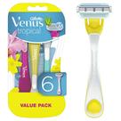 Lâminas de barbear descartáveis Gillette Venus Tropical 6 unidades
