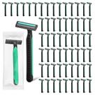 Lâminas de barbear descartáveis Twin Blade Fafortune, pacote de 30 verdes