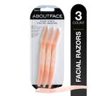 Lâminas de barbear faciais sobre barbear e esfoliar o rosto sem penugem x3
