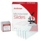 Lâminas de microscópio e vidro de cobertura Amscope 72 lâminas 100 tampas