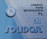 Lâminas para Microscopia Ponta Fosca com borda lapidada 25,4 mm x 76,2mm Solidor com 50un
