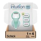 Lâminas Schick Intuition para Pele Sensível - 1 Navalha + 4 Lâminas