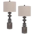 Lamp Cal Blackfoot 150W Par de luminárias de mesa de resina de 3 vias