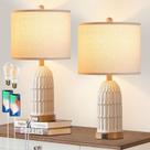 Lamp Cinkeda Boho, conjunto de 2 portas USB com toque regulável de 3 vias