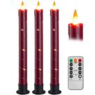 Lamp Da by 9,6", LED vermelho sem chama, velas cônicas com controle remoto Lamp Da by 9,6", LED vermelho sem chama, velas cônicas com controle remoto