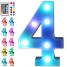 Lamp Foaky LED Number Light 4 Colorful Remote Control Lamp Foaky LED Number Light 4 Colorful Remote Control