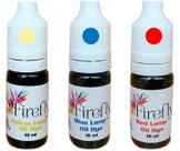 Lamp Oil Dye, pacote com 3 unidades, Firefly, nas cores amarelo, verde, vermelho e azul