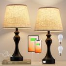 Lamp Seealle Model Touch Set 2, regulável em 3 vias, USB C+A Lamp Seealle Model Touch Set 2, regulável em 3 vias, USB C+A