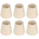 Lamp Shade Kenqulio Clip on Bulb Chandelier, conjunto de 6 peças de linho