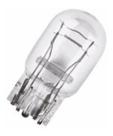 Lâmpada 2 polos base de vidro (pingão) T20 W21/5W 12V (Honda, Diurna Fiat 500) (UNIDADE)