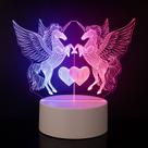 Lâmpada 3D Night Light Atmosphere Touch Colorful de duas cores