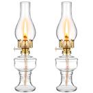 Lâmpada a óleo Tuanse Chamber Vintage Kerosene Hurricane 33 cm 2 unidades