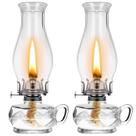 Lâmpada a óleo Yahenda Classic Kerosene Lantern de vidro transparente de 12,6 polegadas