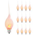 Lâmpada Abeja Flicker Flame mergulhada em silicone 1W E12, pacote com 12