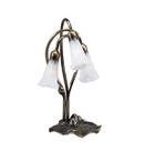 Lâmpada Accent Meyda Tiffany White Pond Lily Collection 16cm