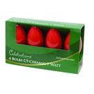 Lâmpada ACE TRADING SIENNA 2 C9 Red Ceramic, pacote com 4