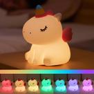 Lâmpada AGEK Unicorn Night Light Silicone Recarregável