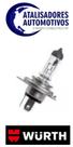 Lâmpada Automotiva H4 60/ 55W 12V-WURTH