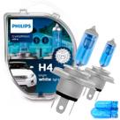 Lâmpada Automotiva H4 Philips Crystal Vision Ultra 12V 60/55W 4100K para Farol Par + Pingo Lâmpada Automotiva H4 Philips Crystal Vision Ultra 12V 60/55W 4100K para Farol Par + Pingo
