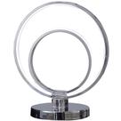 Lâmpada Benzara BM309052 36 cm Anel moderno LED cromado prata