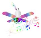 Lâmpada Bluetooth De Teto Rgb 110v Música Dobrável Projeção