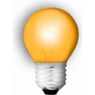 Lampada Bolinha Brasfort 07Wx127V Ambar 8465 - Kit C/25