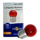 Lampada Bolinha Brasfort 7Wx220V. Vermelha - Kit C/25 Pecas