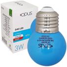 Lâmpada bolinha Led 3W E27 Colorida Azul 220V - OPUS