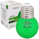 Lâmpada bolinha Led 3W E27 Colorida Verde 127V