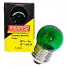 Lampada Bolinha Thompson 7Wx127V Verde . / Kit C/ 10 Peças