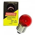 Lampada Bolinha Thompson 7Wx127V Vermelho . / Kit C/ 10 Peças