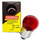 Lampada Bolinha Thompson 7Wx220V Vermelha . / Kit C/ 10 Peças