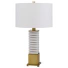 Lâmpada Cal Cranbourne 72 cm de mármore de latão antigo Lâmpada Cal Cranbourne 72 cm de mármore de latão antigo