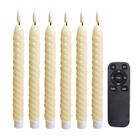 Lâmpada CANDLE CHOICE Flameless Spiral Taper Candles 24 cm, pacote com 6