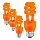 Lâmpada CFL SLEEKLIGHTING 13W Orange Spiral 120V (pacote com 4)