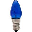 Lâmpada Chupeta 7 Watts 220 Volts E-14 CH-24 Azul - 8502 - BRASFORT Lâmpada Chupeta 7 Watts 220 Volts E-14 CH-24 Azul - 8502 - BRASFORT